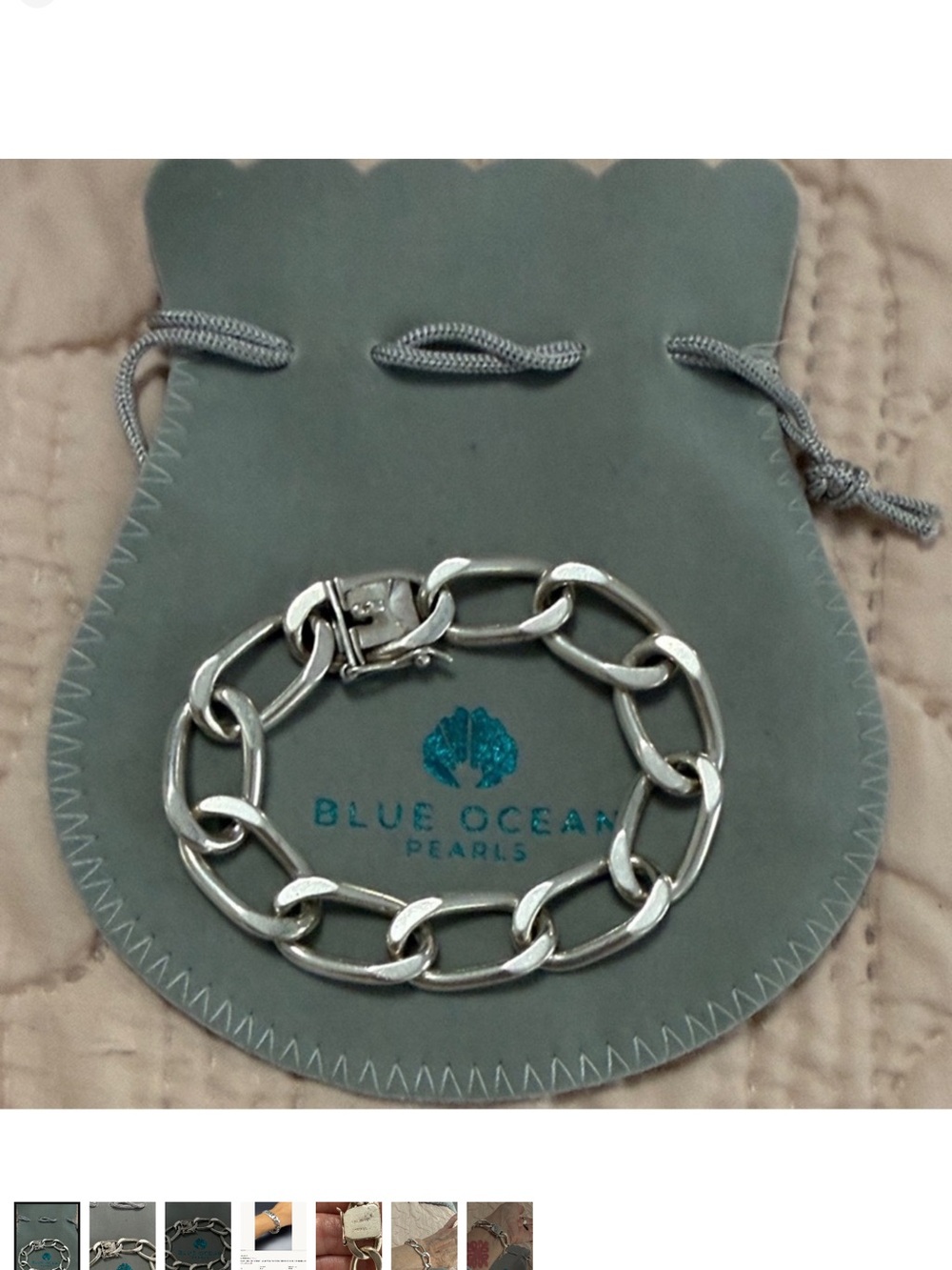 Solid sterling silver chunky bracelet